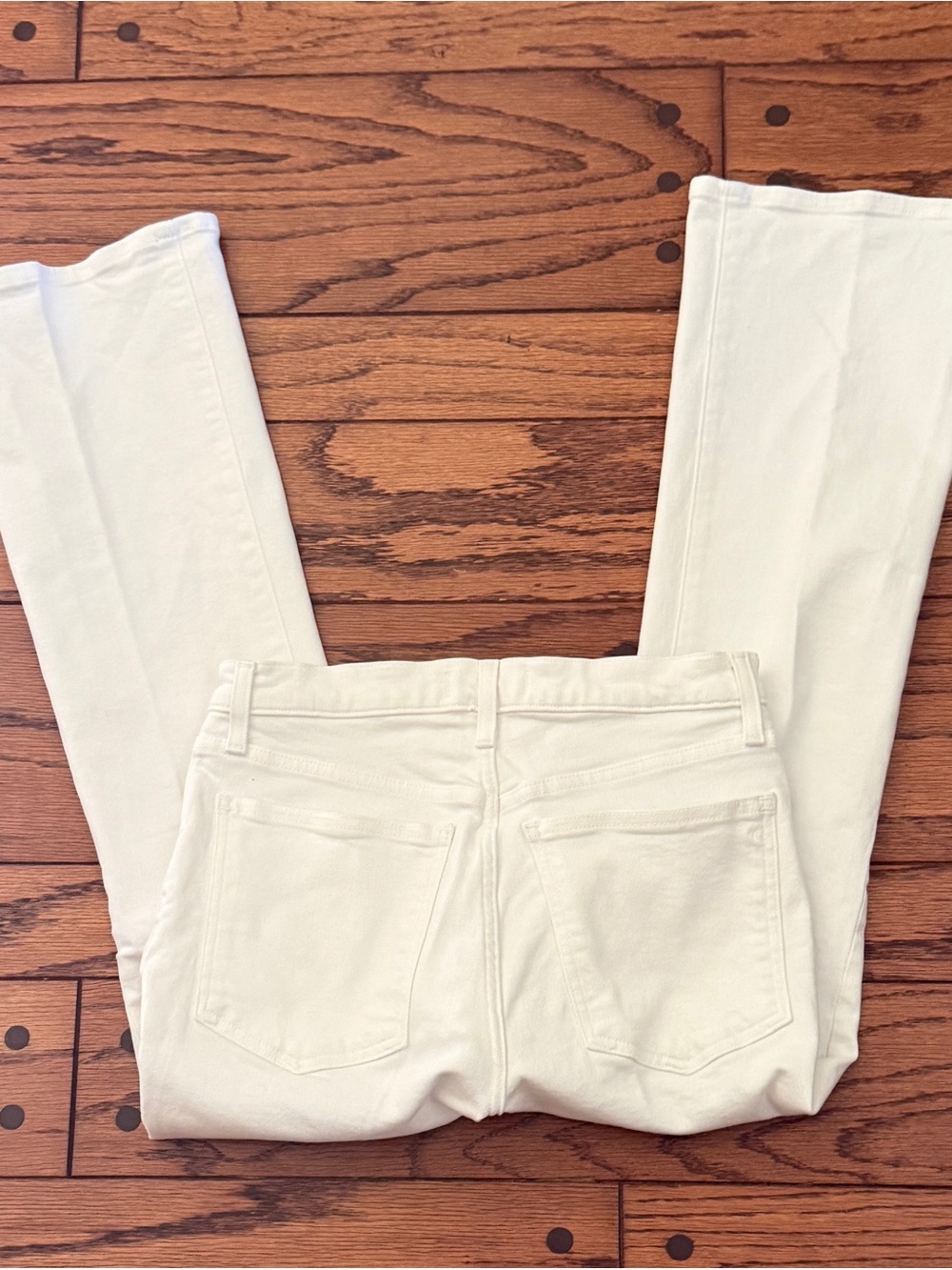 Madewell The Flare Crop Jean in Stretch White Denim Size 28 - Picture 6 of 12